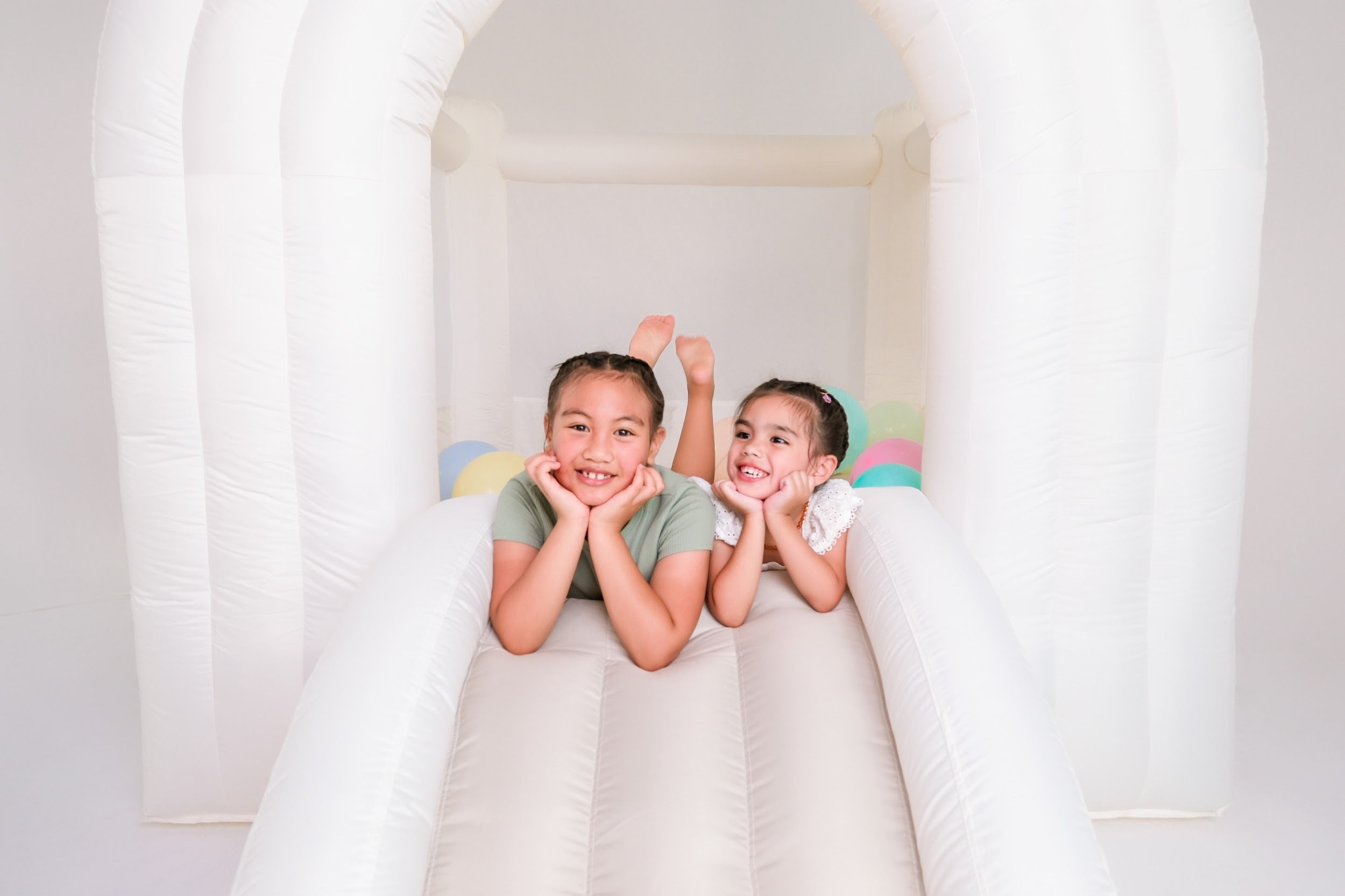 Durable soft play material used in The Arch-O-Rama indoor inflatable bouncer